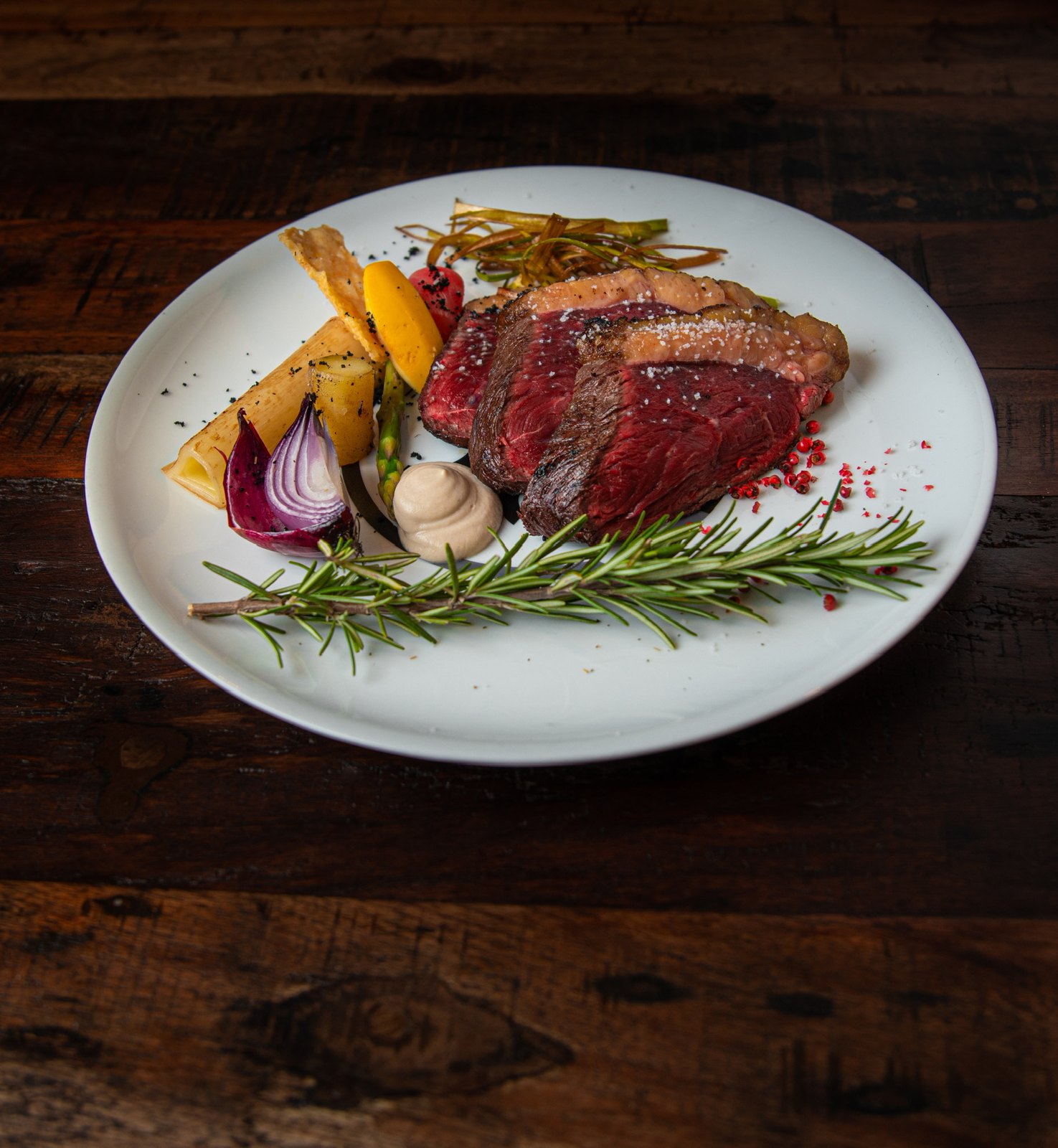 Picanha with grilled vegetables at MEAT30, Brussels